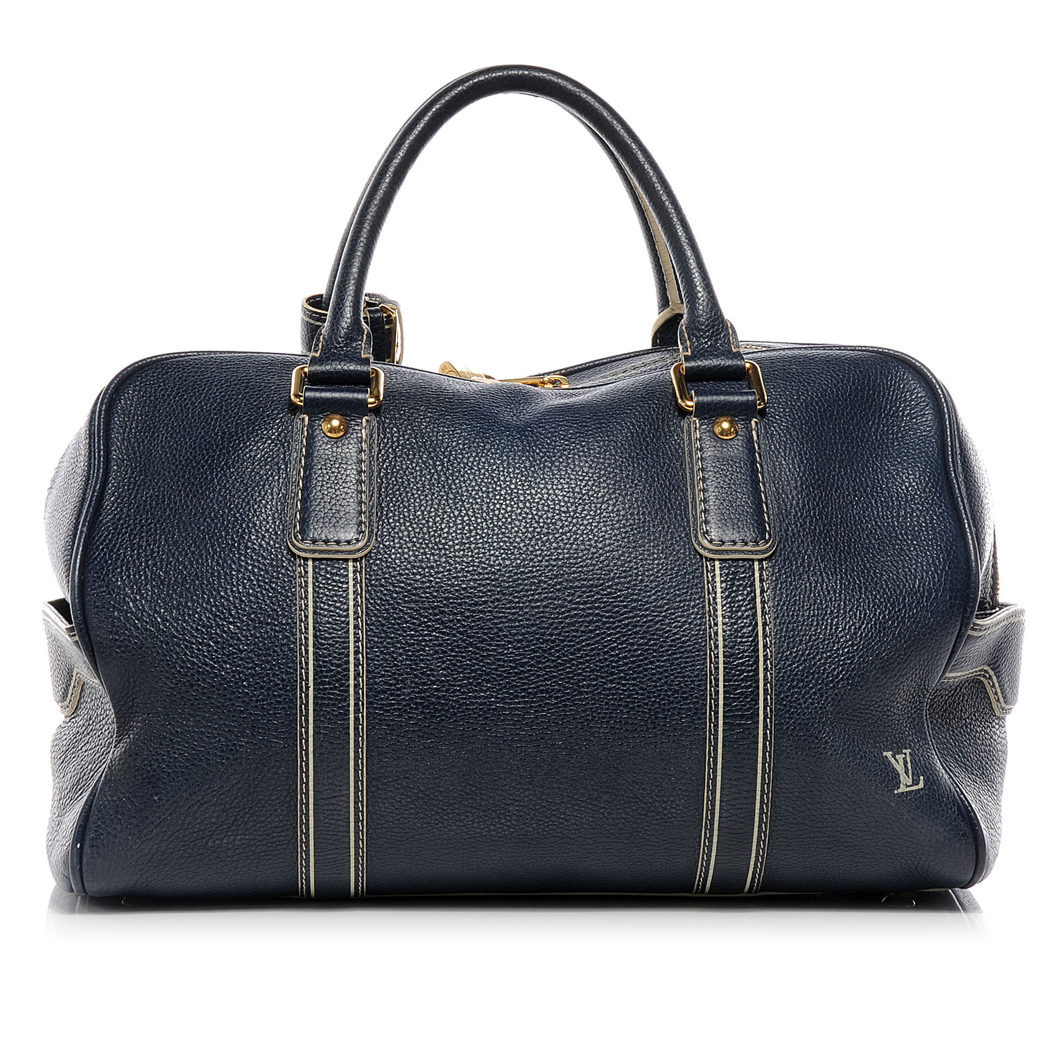 LOUIS VUITTON Tobago Leather Carryall Blue 55070