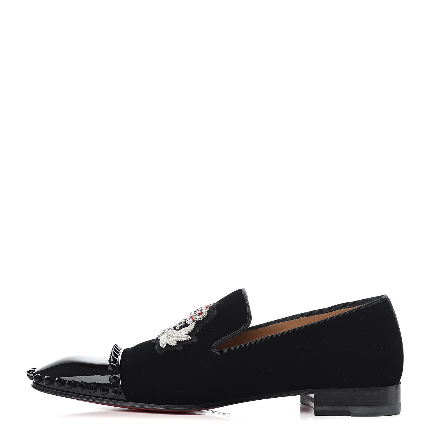 mens black loafers with spikes