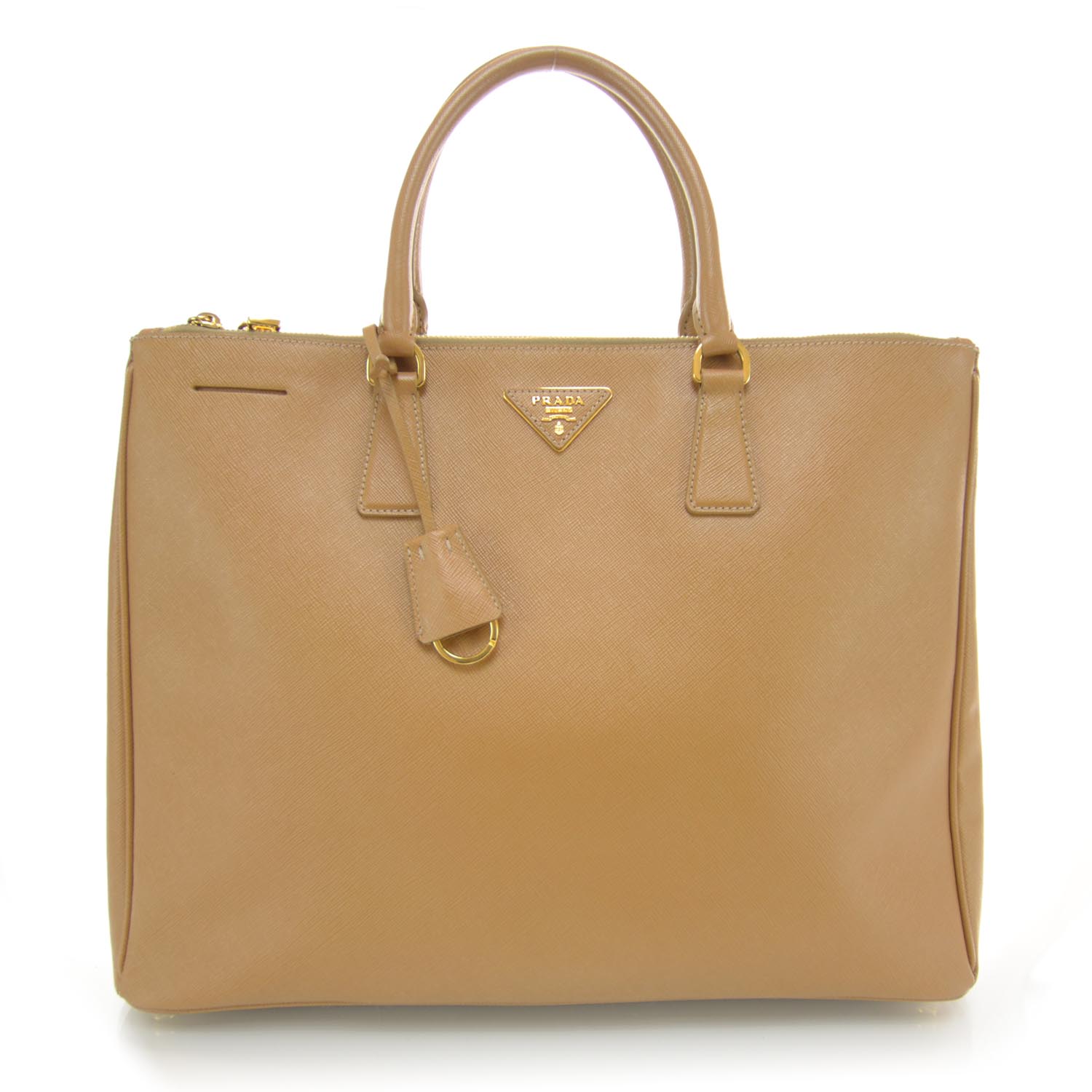 prada saffiano caramel