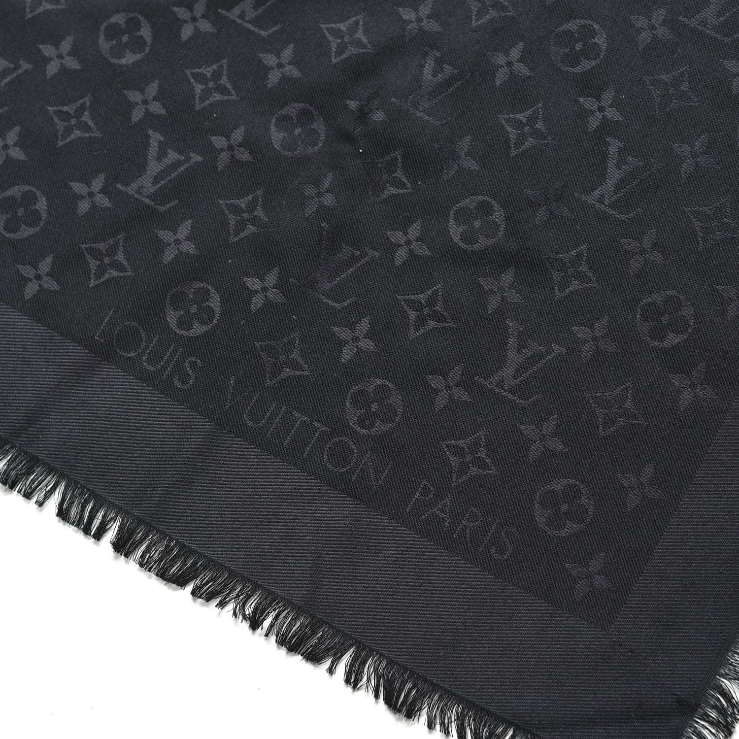 Louis Vuitton Black Monogram Denim Shawl Louis Vuitton