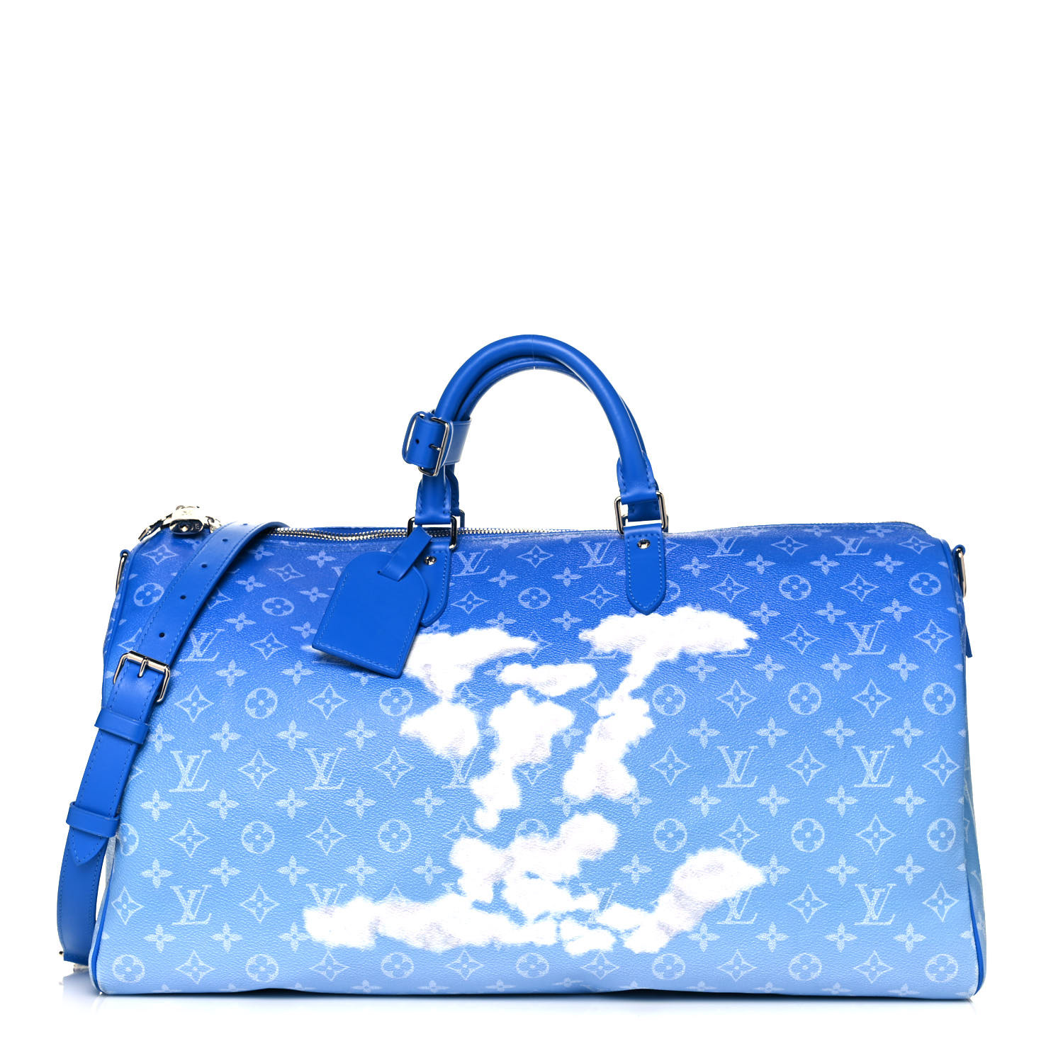 louis vuitton keepall bandouliere clouds monogram 50 blue