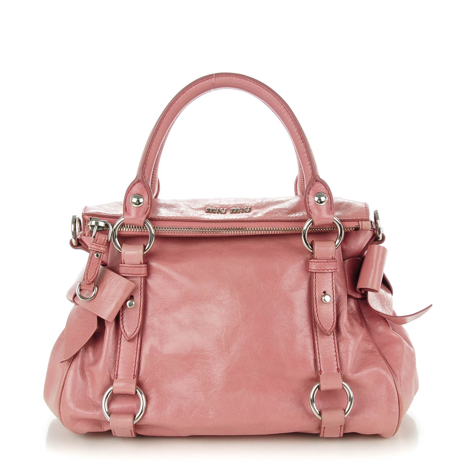 MIU MIU Vitello Lux Mini Bow Bag Loto 136737