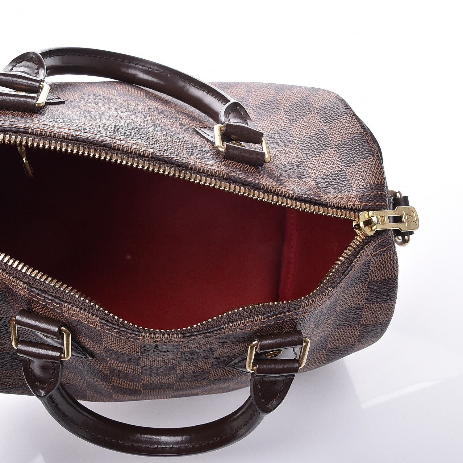 Louis Vuitton Damier Ebene Speedy 25 Boston Bag s27lv5 For Sale at 1stDibs