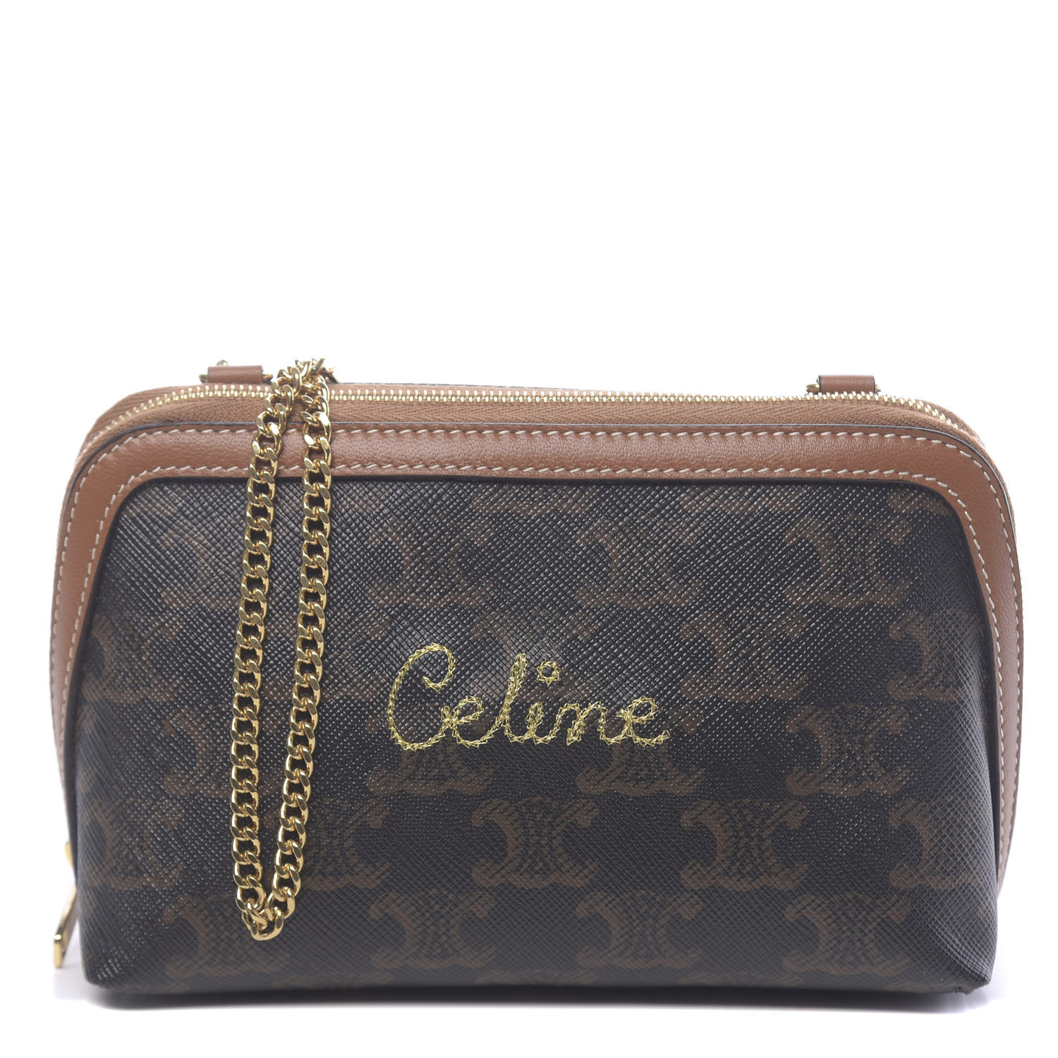 Shop CELINE Triomphe 2020-21FW Small Triomphe Wallet In Triomphe