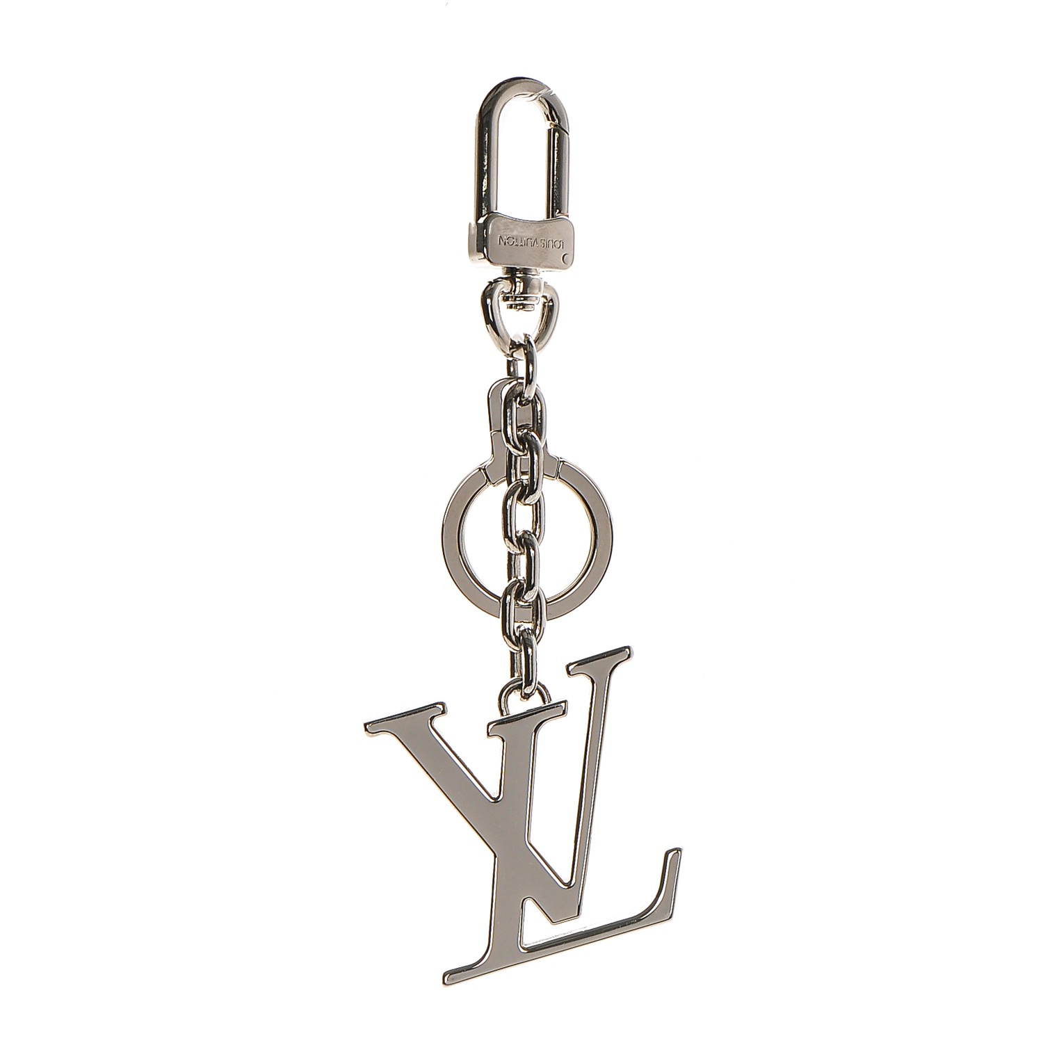 LOUIS VUITTON LV Initials Key Chain Holder Silver 183324 | FASHIONPHILE