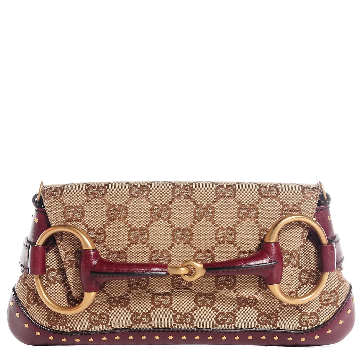 gucci monogram horsebit clutch