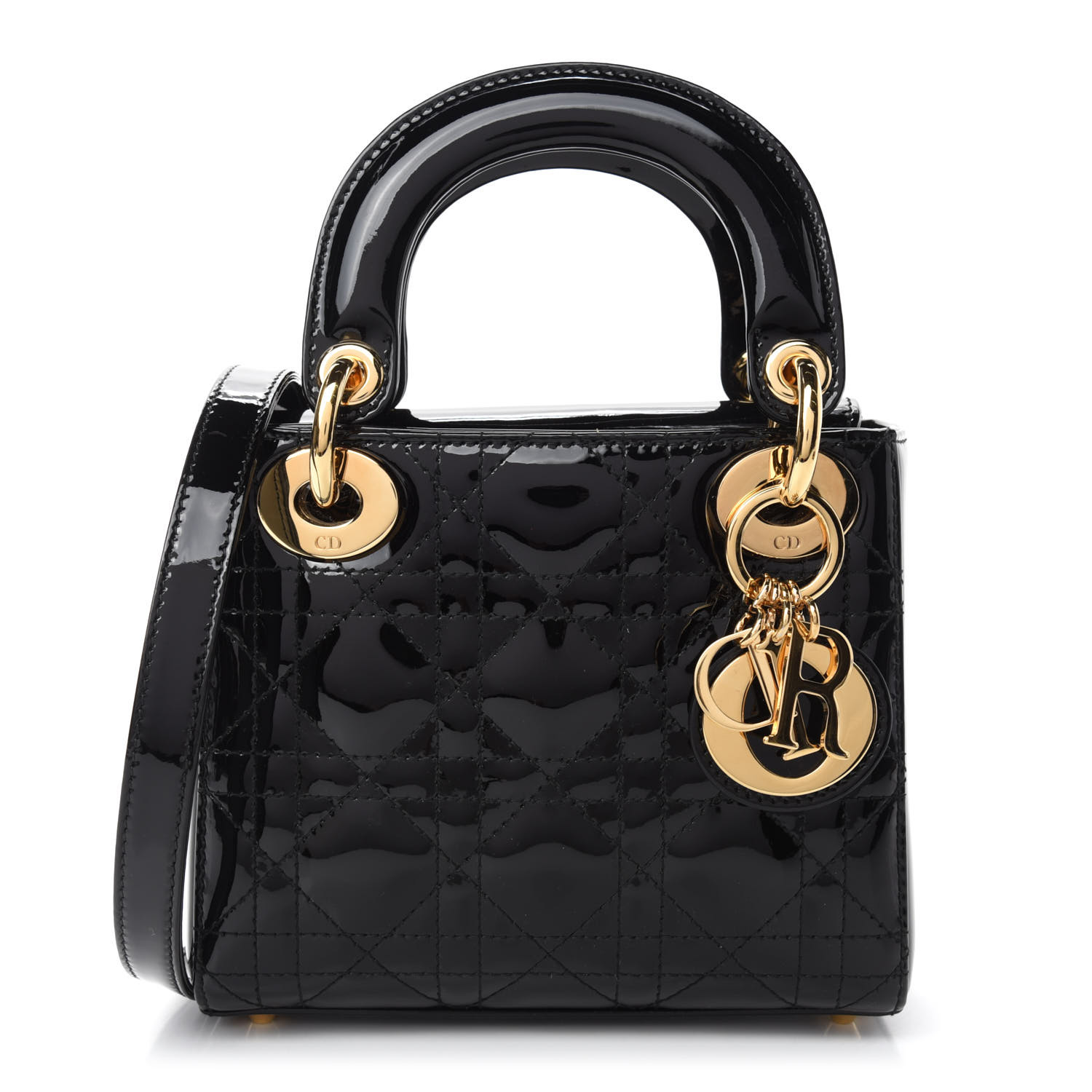 lady dior mini black gold