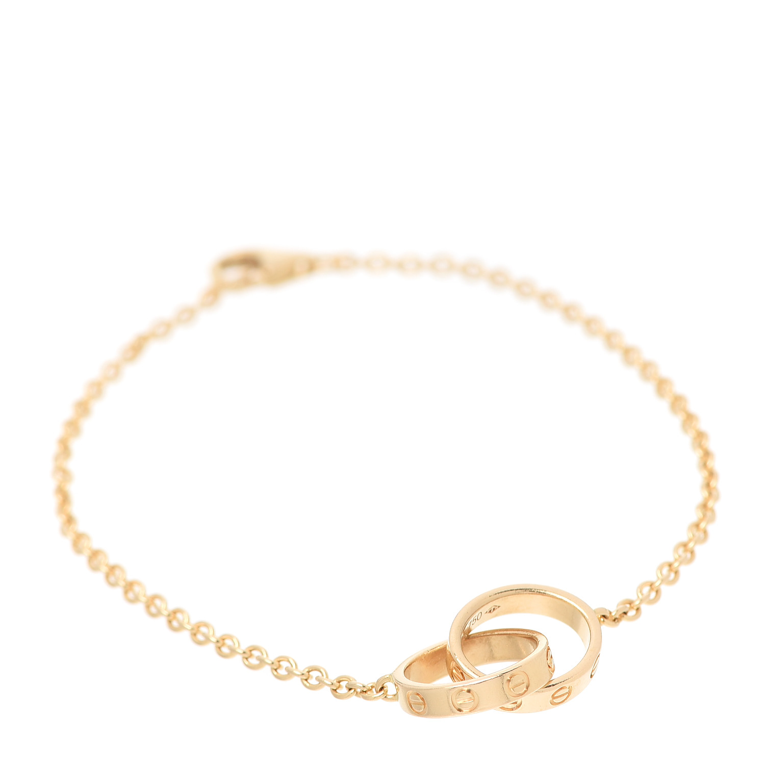 Cartier 18k Yellow Gold Interlocking Love Bracelet Fashionphile