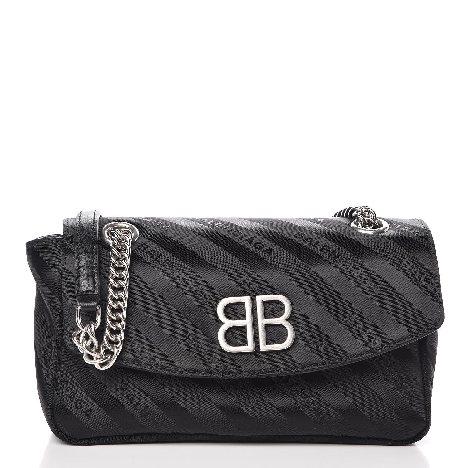 balenciaga chain round s leather shoulder bag