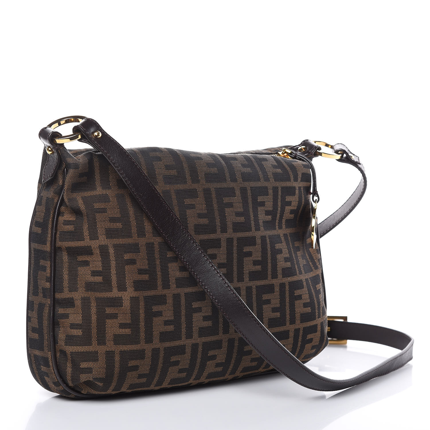 FENDI Zucca Chef Crossbody Bag Tobacco 428698 | FASHIONPHILE