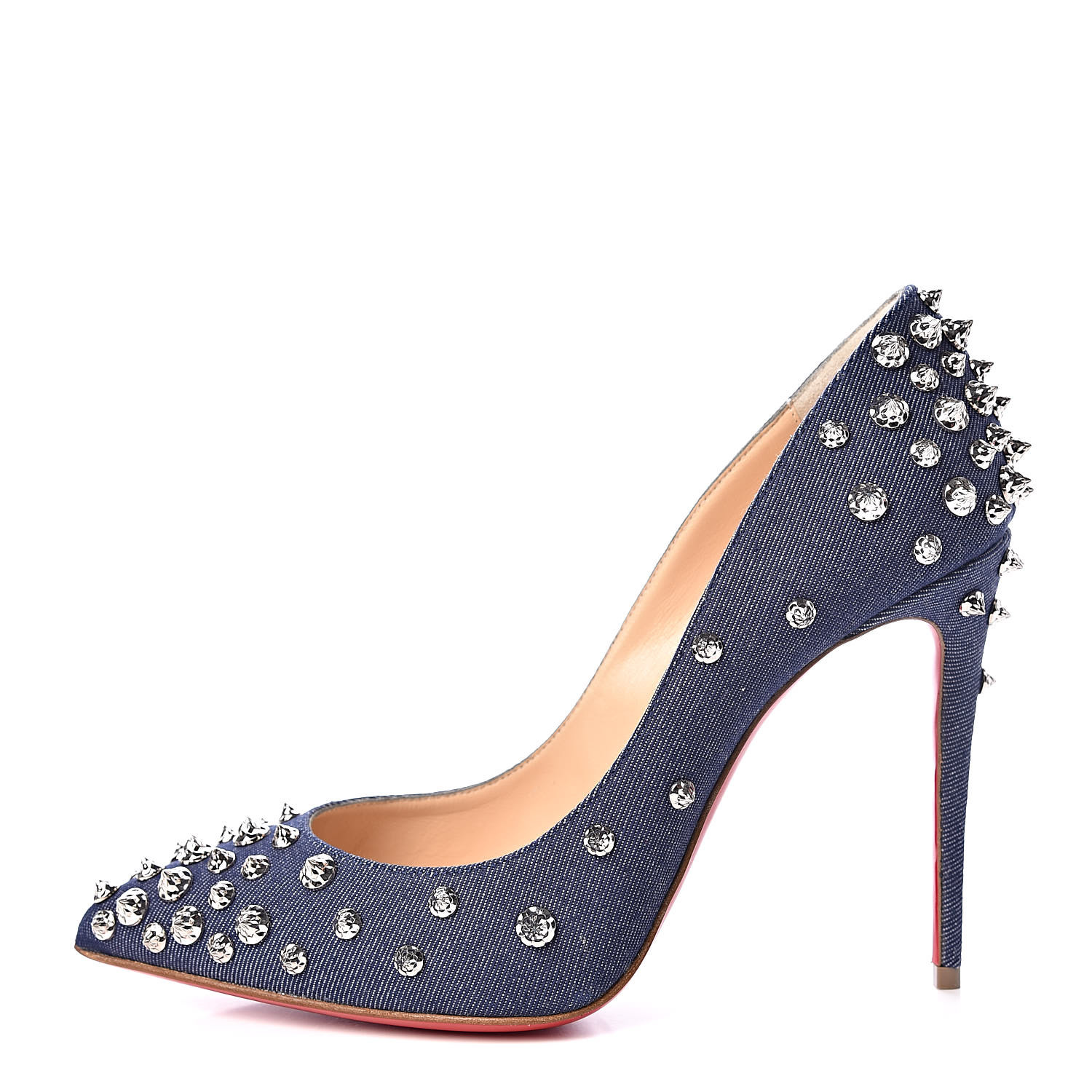 christian louboutin denim pumps