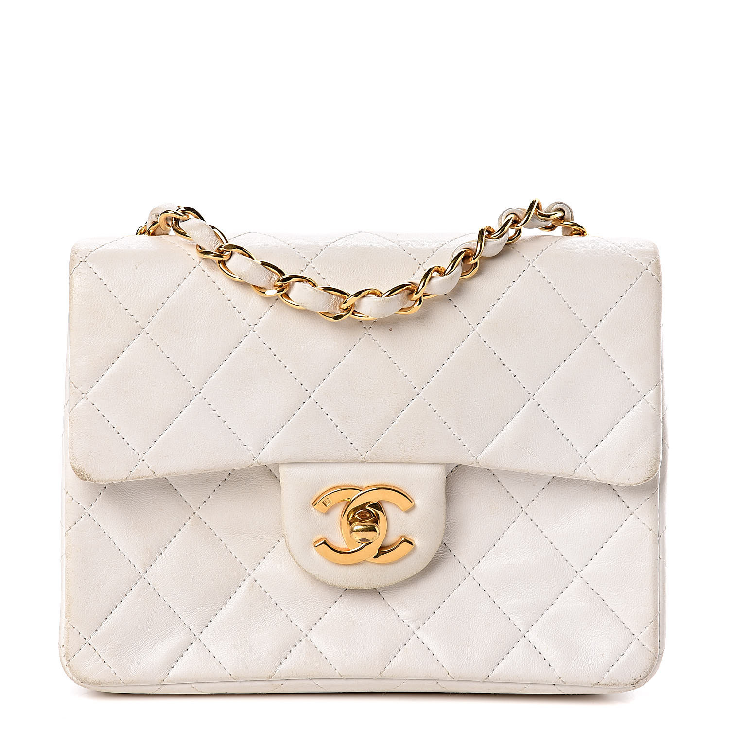 white chanel mini bag