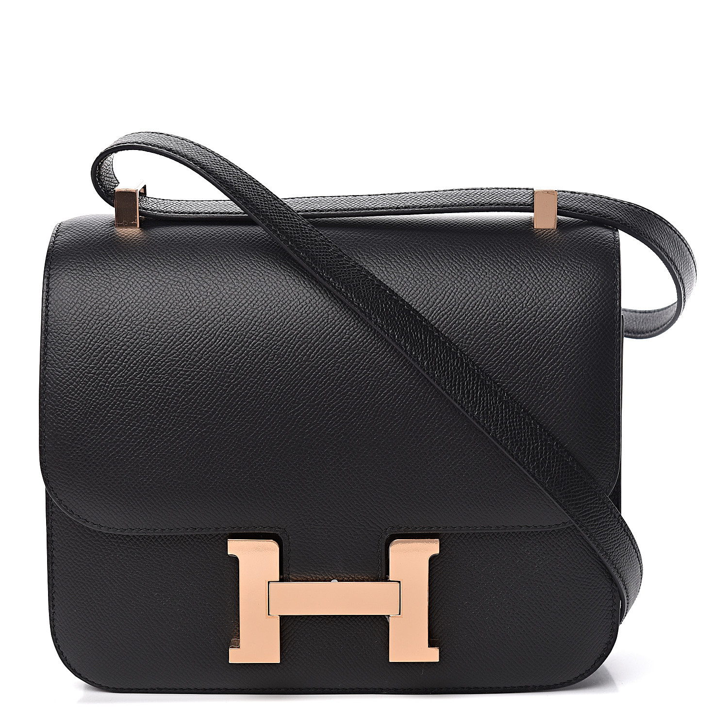 hermes constance 24 black epsom rose gold