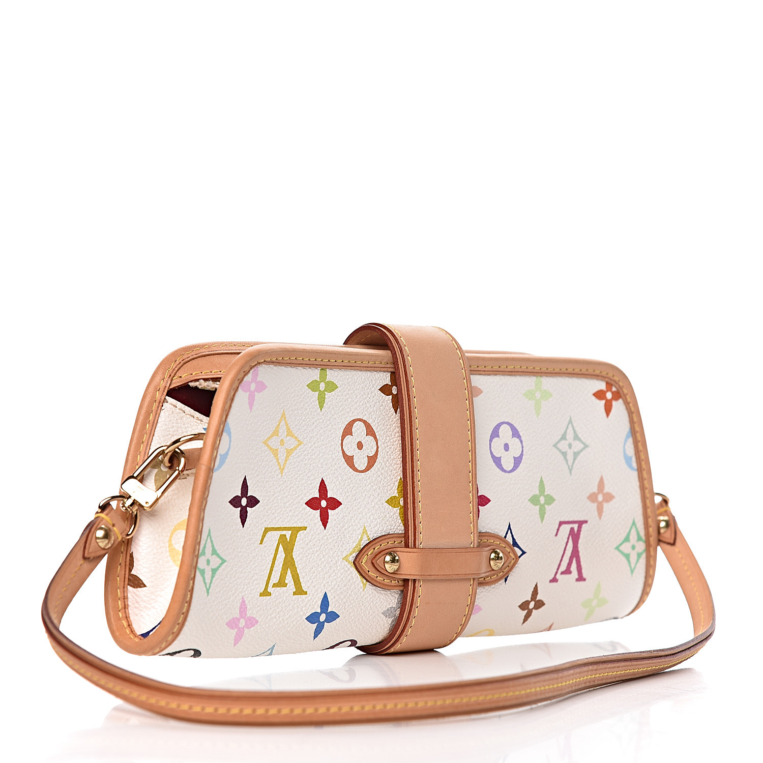 lv multicolor shirley clutch