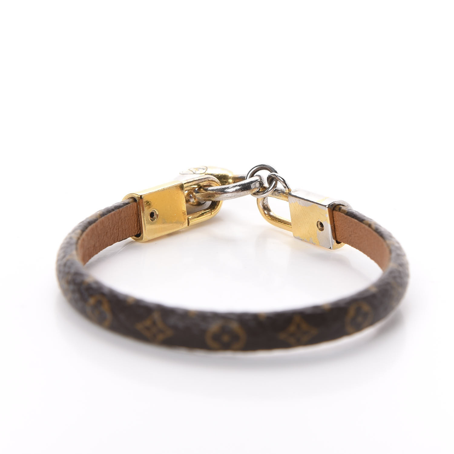 Louis Vuitton Gold & Classic Monogram Crazy In Lock Bracelet