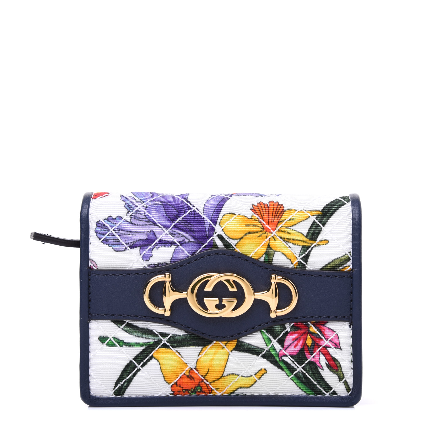 gucci floral card holder