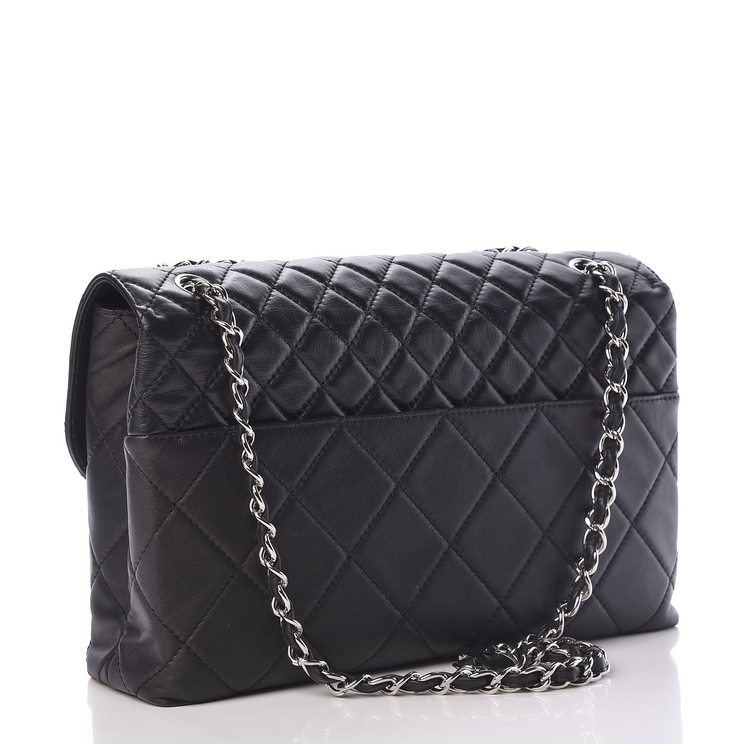 CHANEL Calfskin Quilted In The Business Flap Bag Black 641128