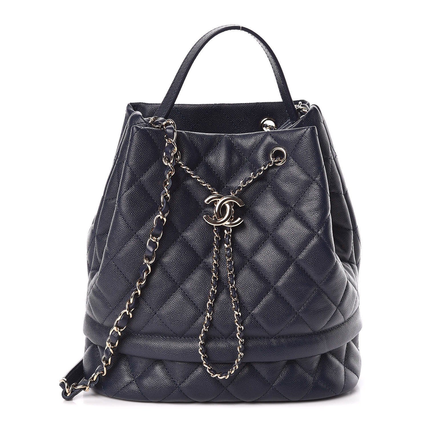 chanel quilted bucket bag