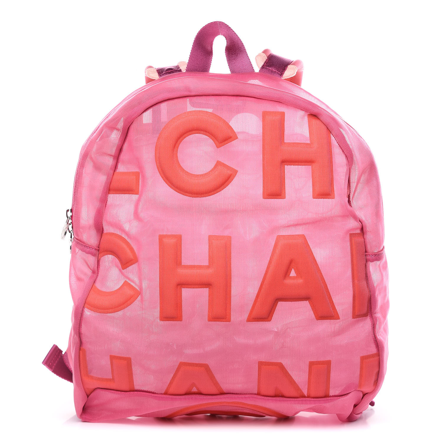 pink logo backpack