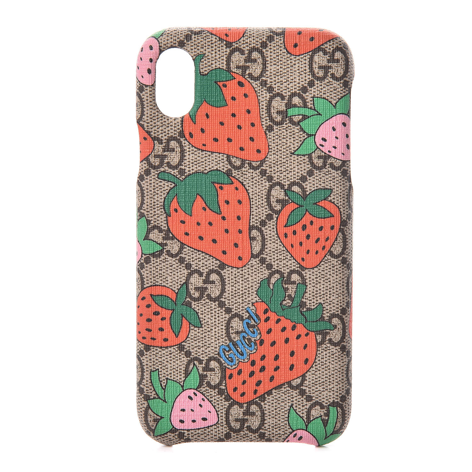 GUCCI GG Supreme Monogram Strawberry iPhone XR Case 455700