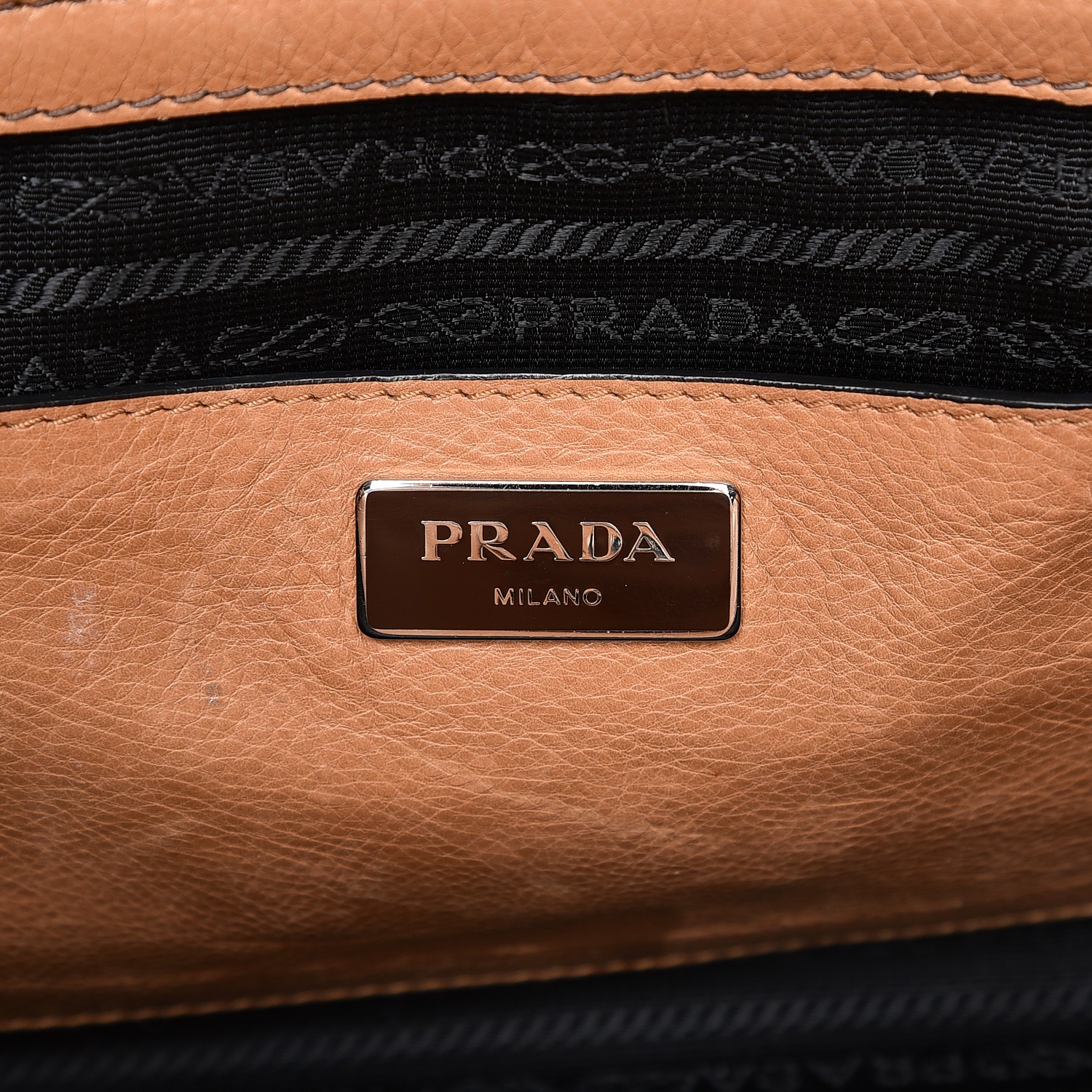 prada glace calf tote