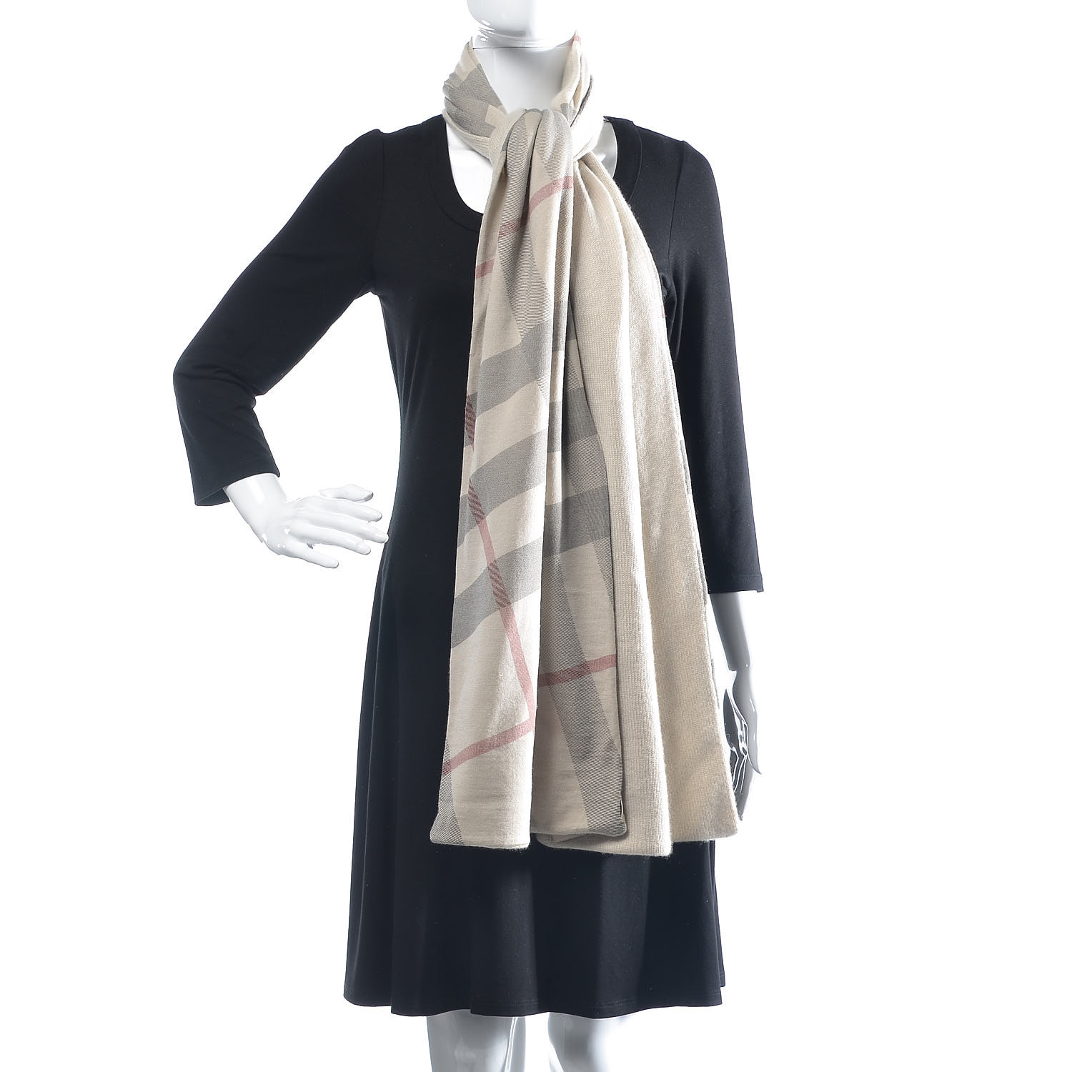 pale grey cashmere scarf