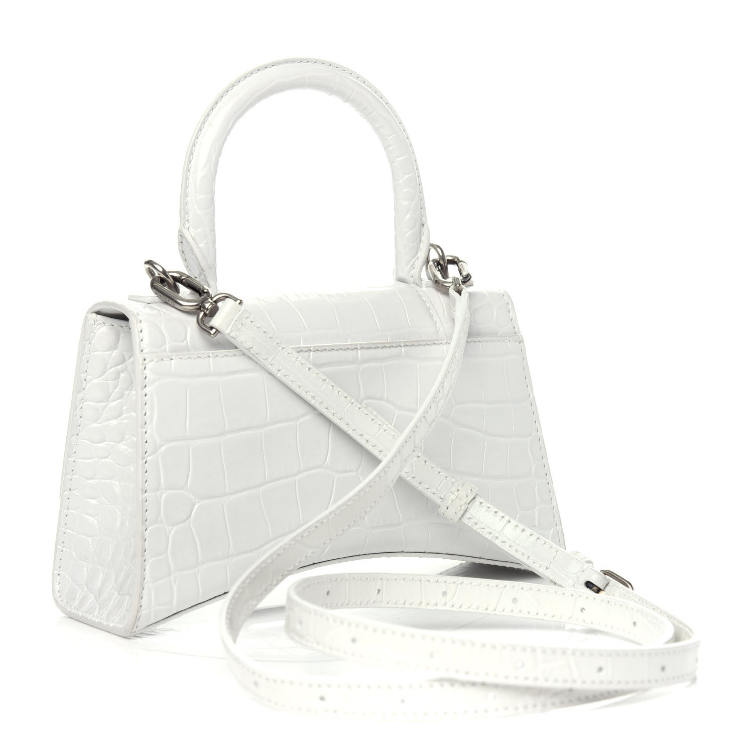 balenciaga hourglass white bag