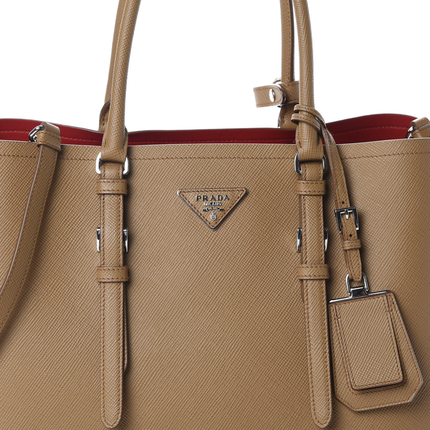 prada saffiano caramel