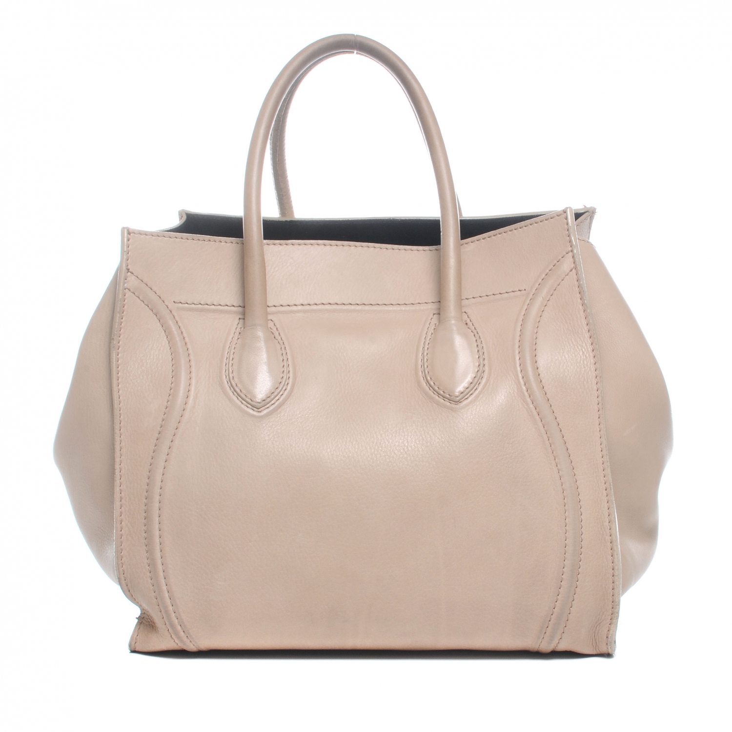 CELINE Smooth Leather Medium Phantom Luggage Bag Taupe 45921 | FASHIONPHILE