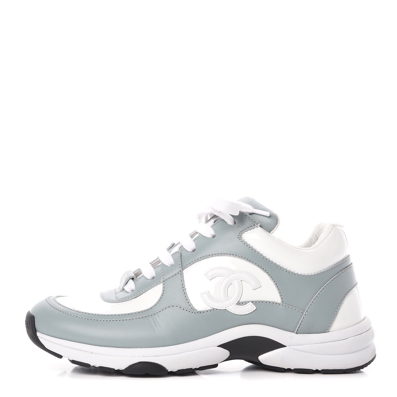 chanel sneakers white blue