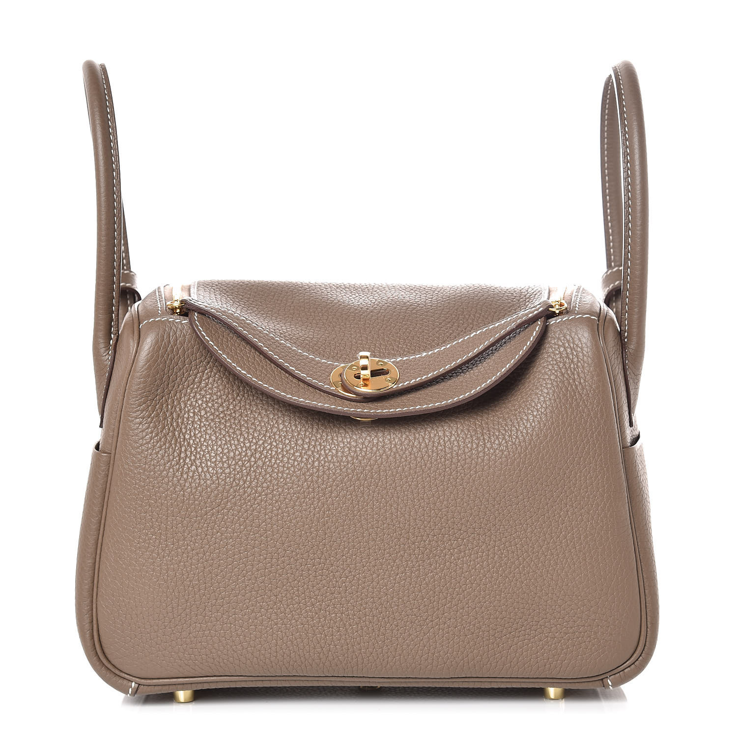 HERMES Taurillon Clemence Lindy 26 Etoupe 364638