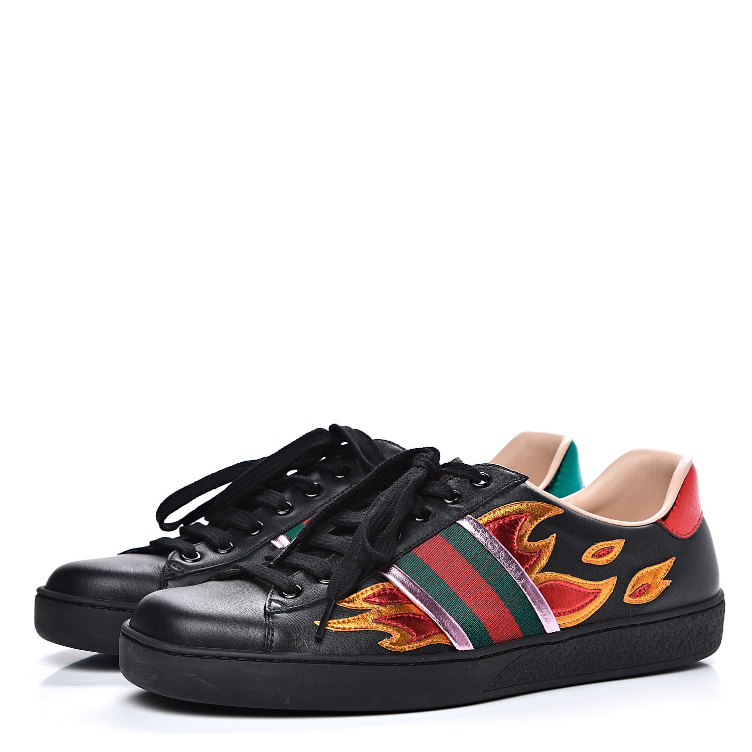 gucci ace flame sneakers