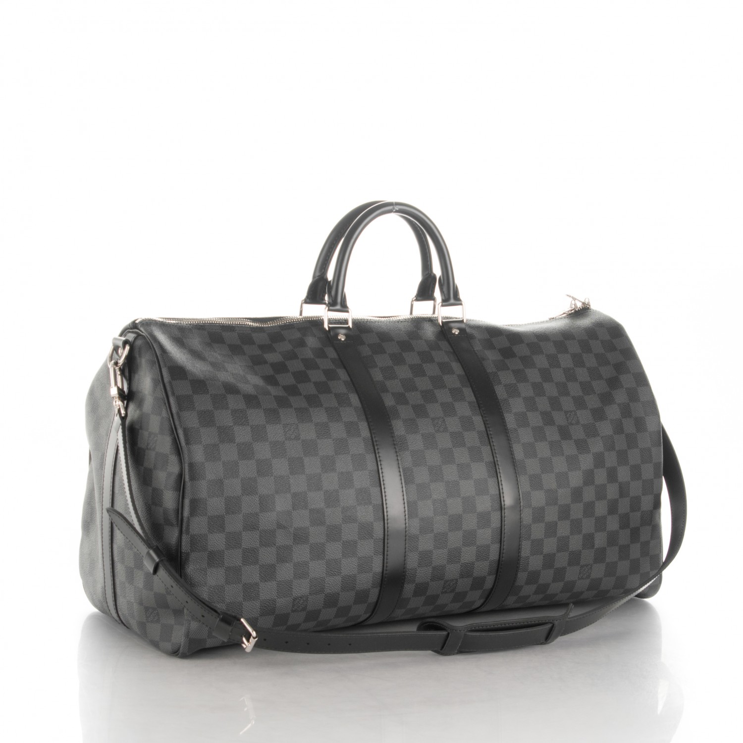 LOUIS VUITTON Damier Graphite Keepall Bandouliere 55 174265