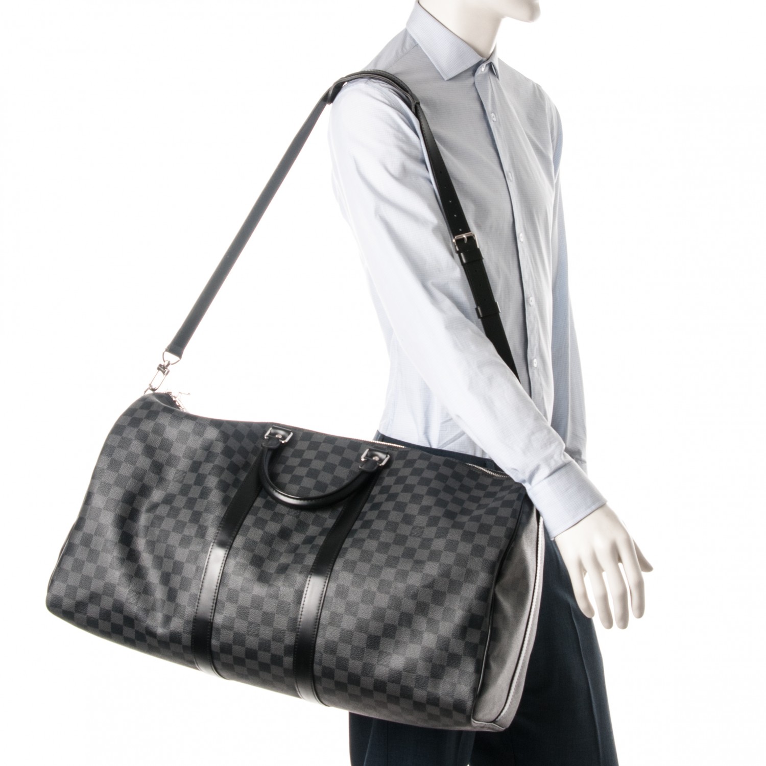 louis vuitton keepall bandouliere 55 damier graphite