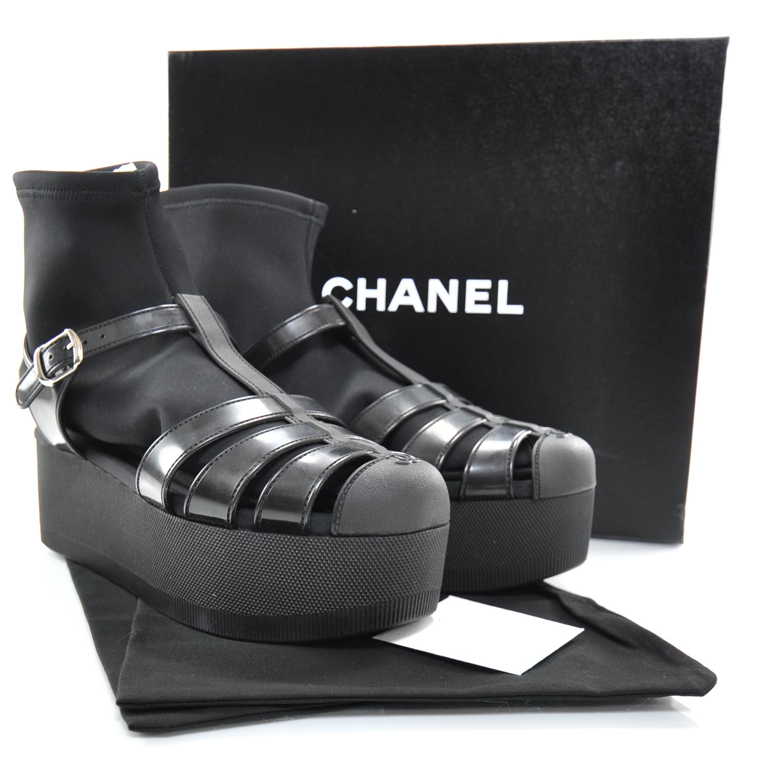 rubber chanel sandals