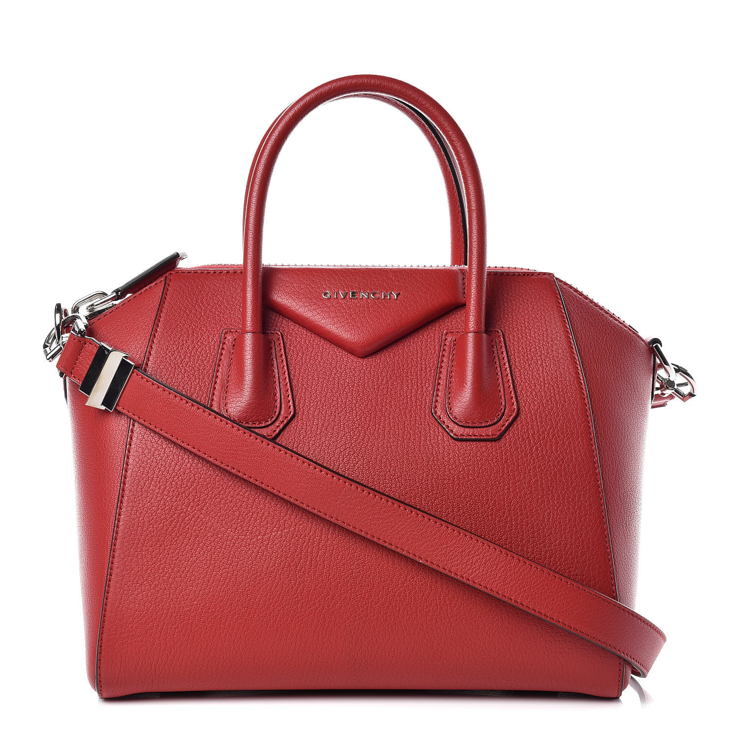 GIVENCHY Sugar Goatskin Small Antigona Bright Red 403149