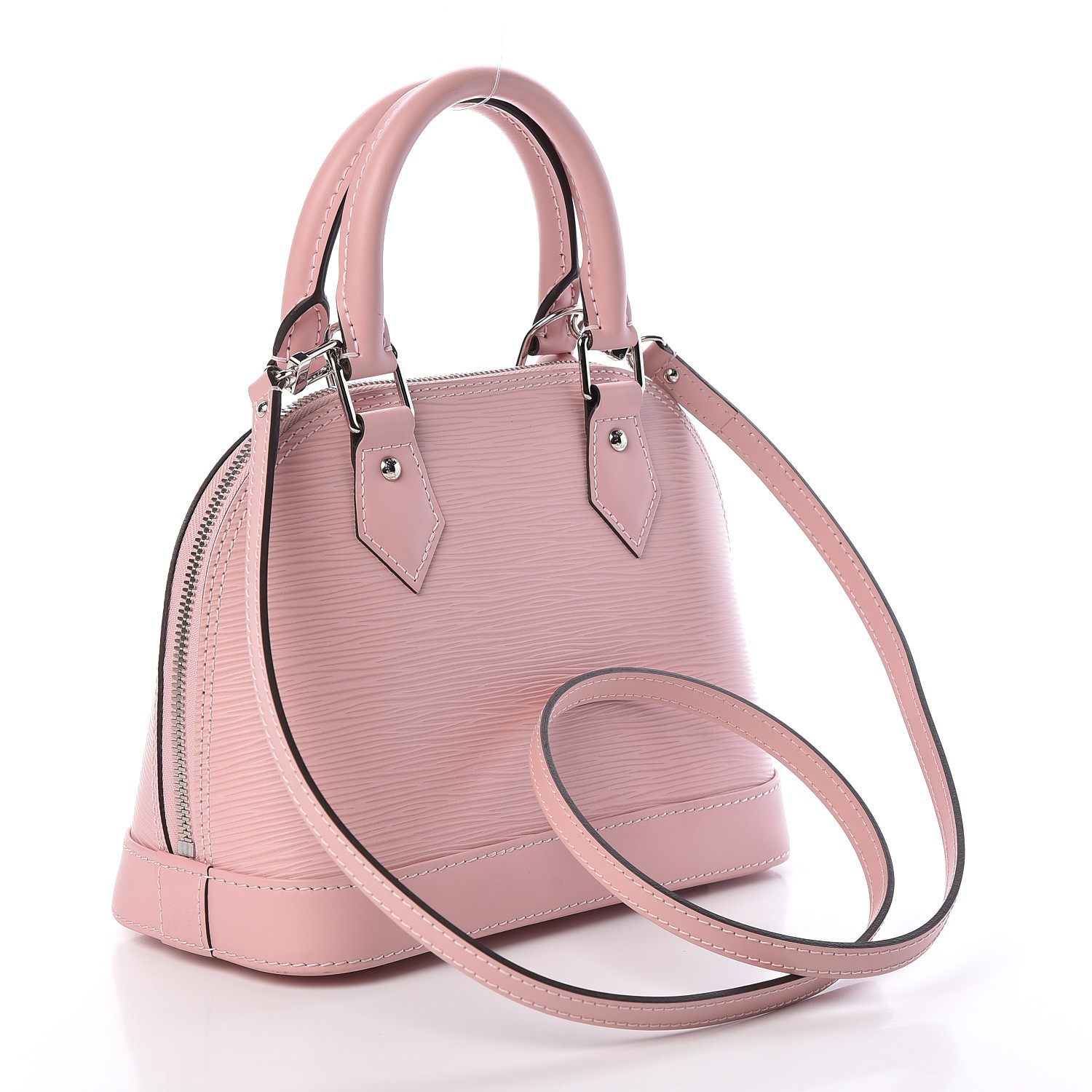 Louis Vuitton Alma BB rose ballerine crossbody epi Pink Leather