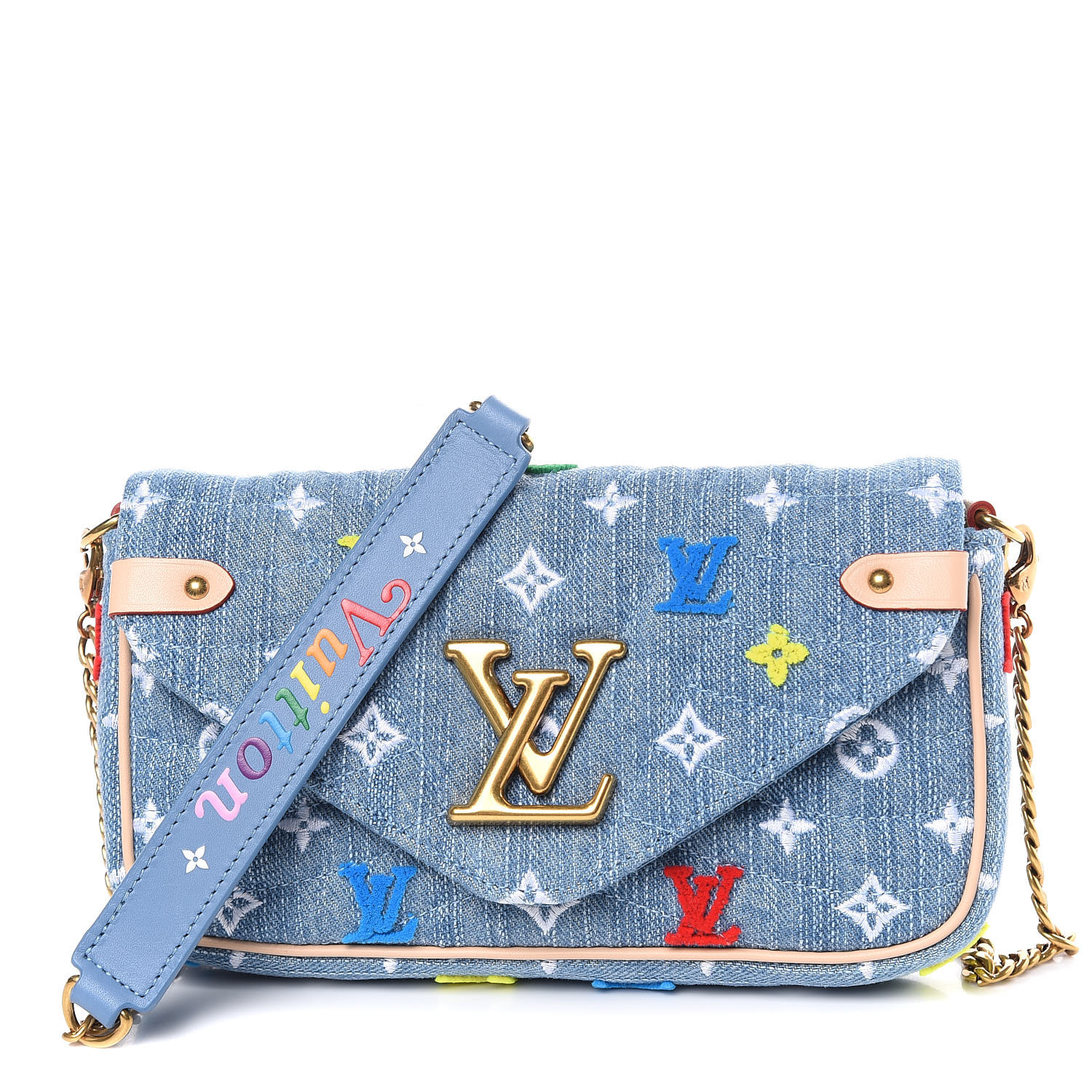 blue jean louis vuitton purse