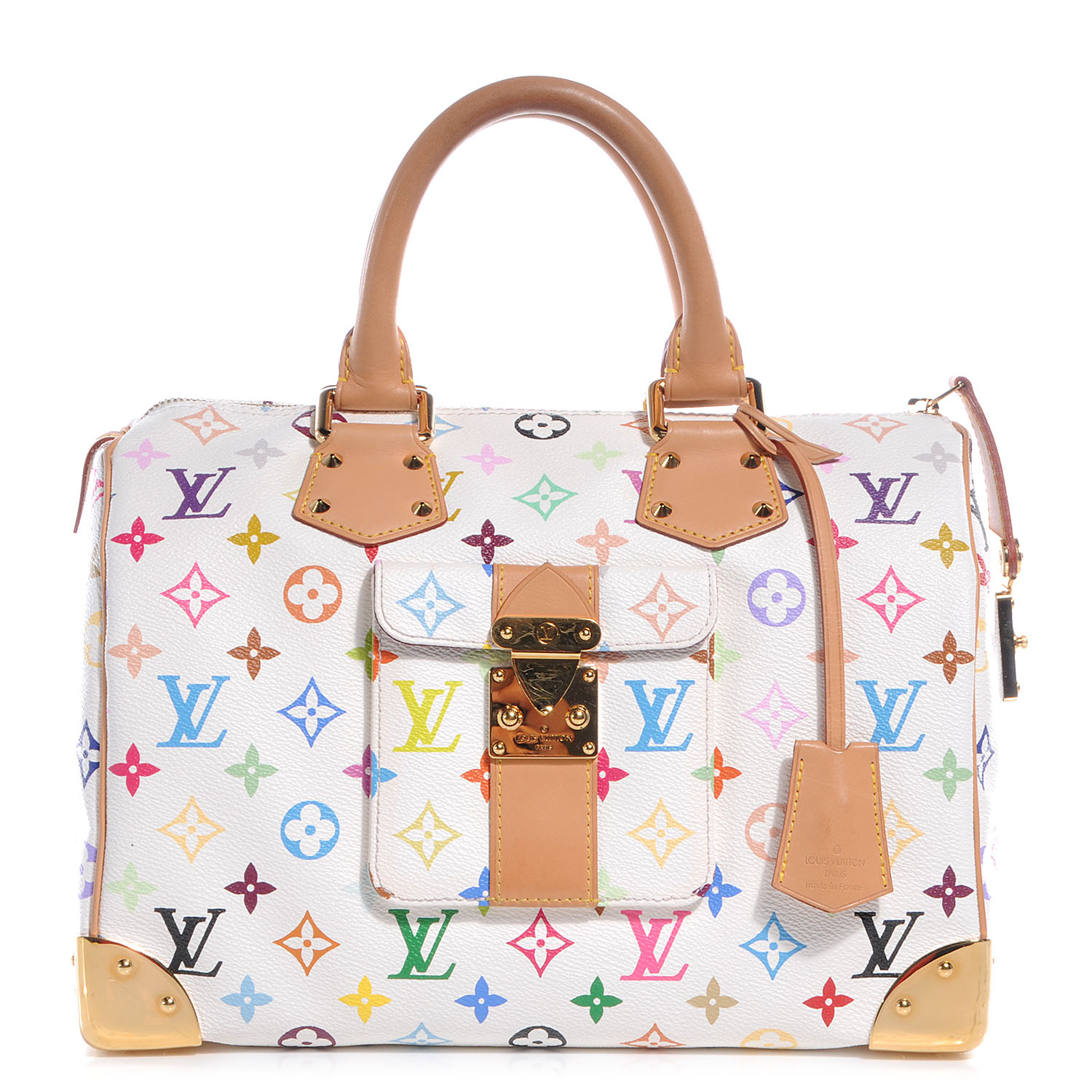 louis vuitton white multicolor purse