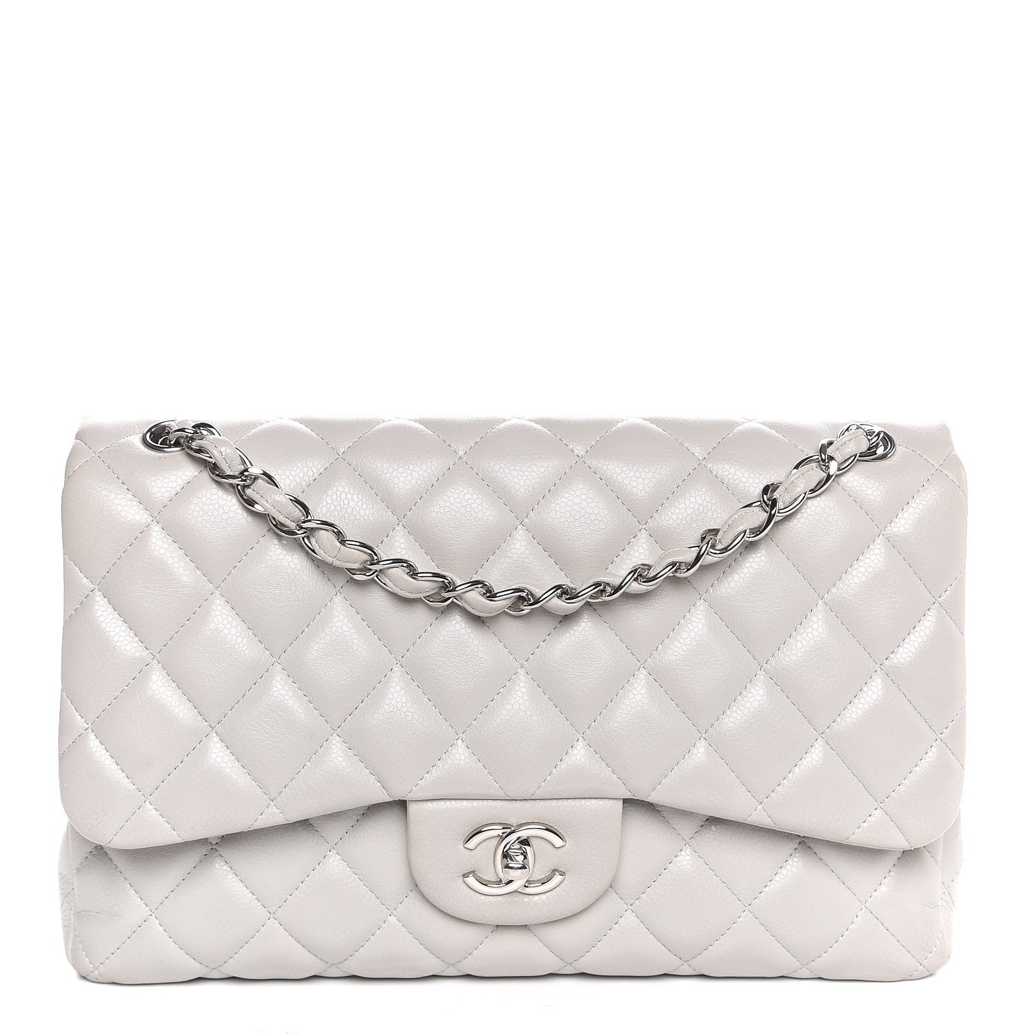 light grey chanel bag