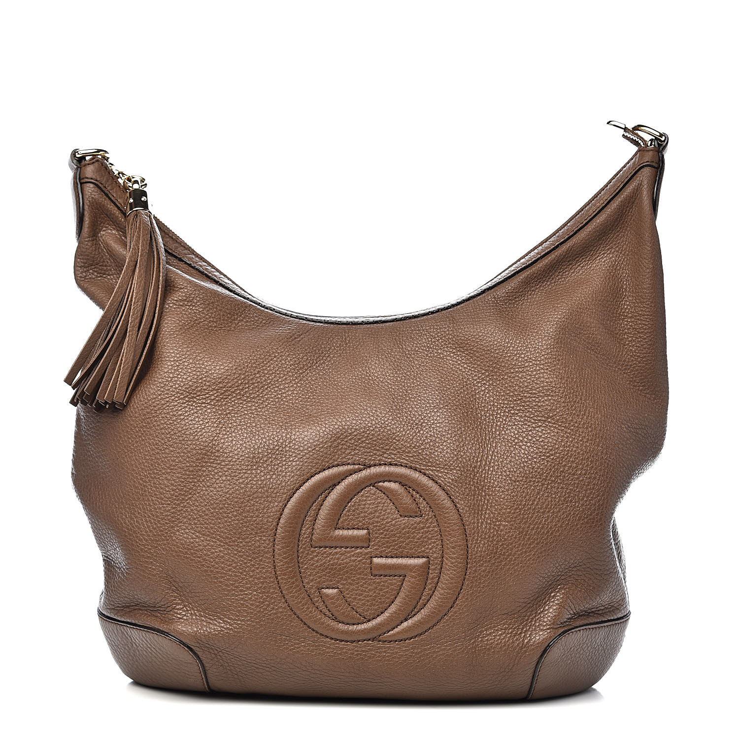 gucci pebbled leather shoulder bag