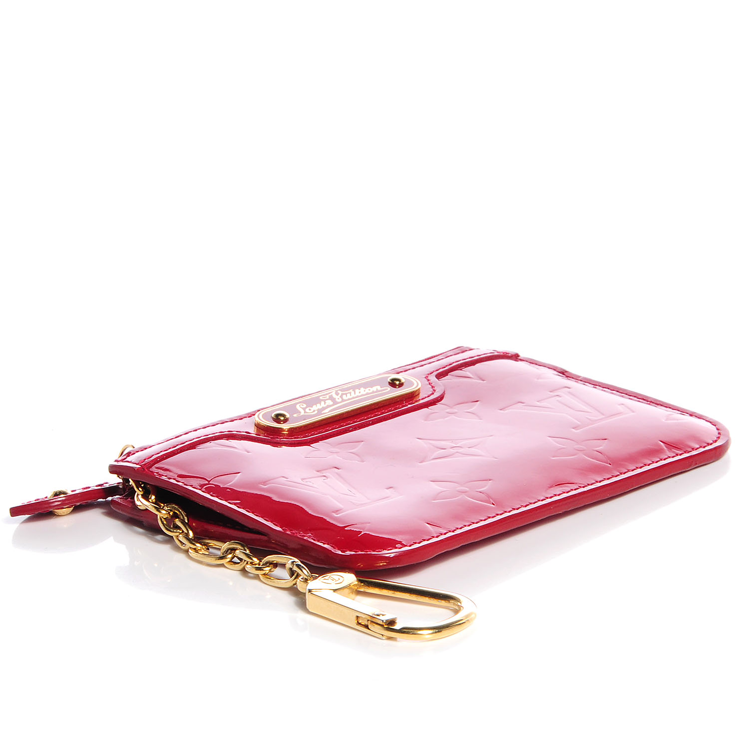 louis vuitton red vernis key pouch