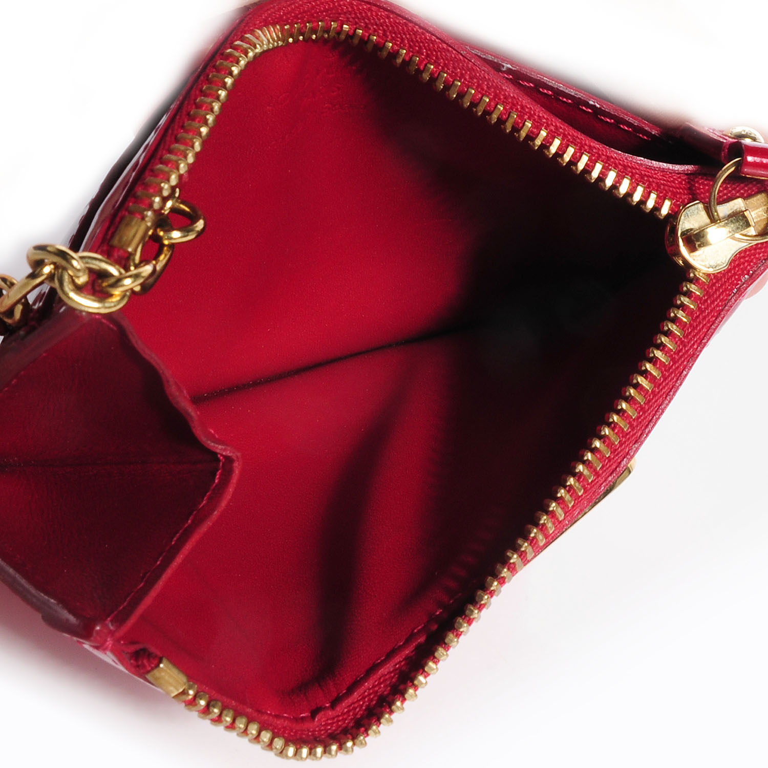 louis vuitton red vernis key pouch