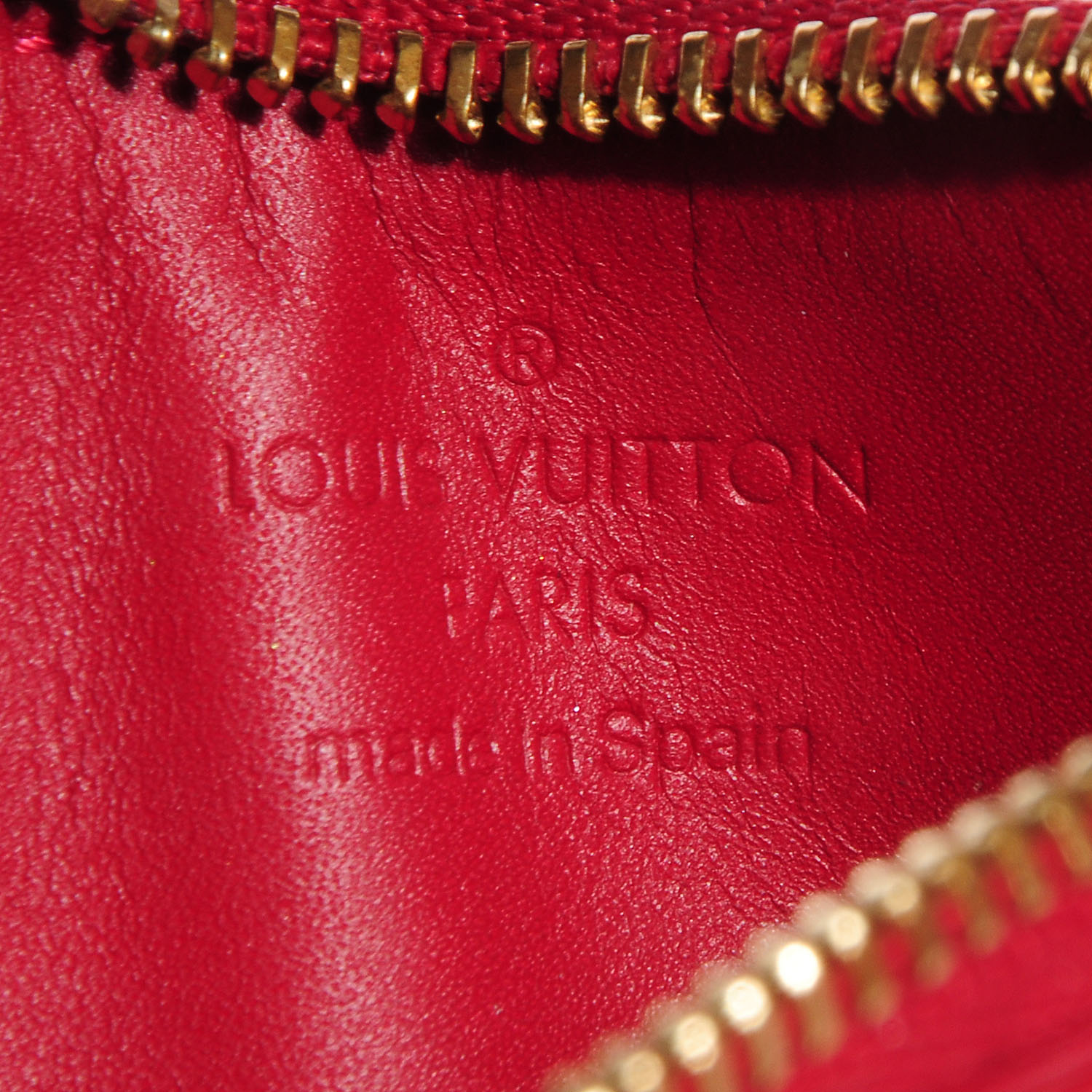 louis vuitton red vernis key pouch