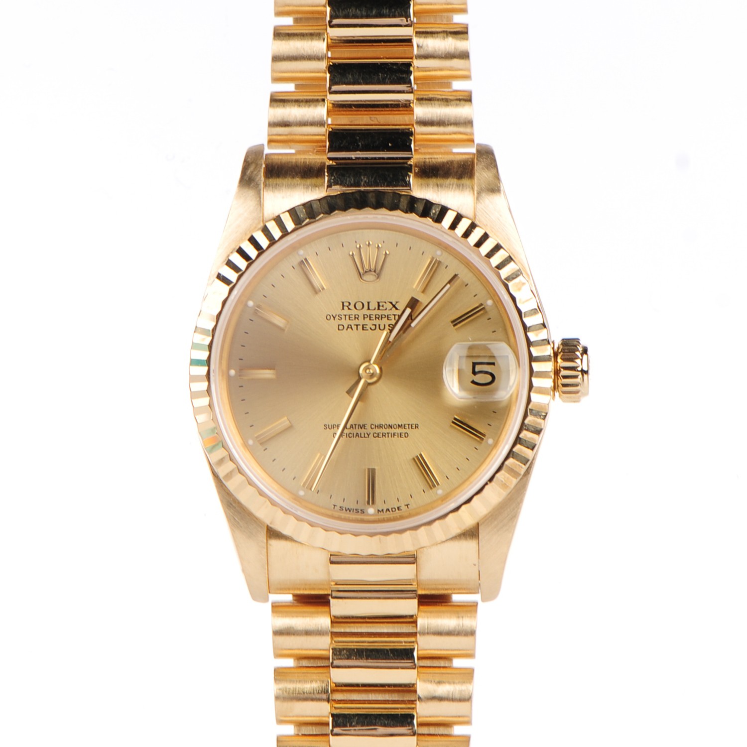 ROLEX 18K Yellow Gold 31mm Oyster 