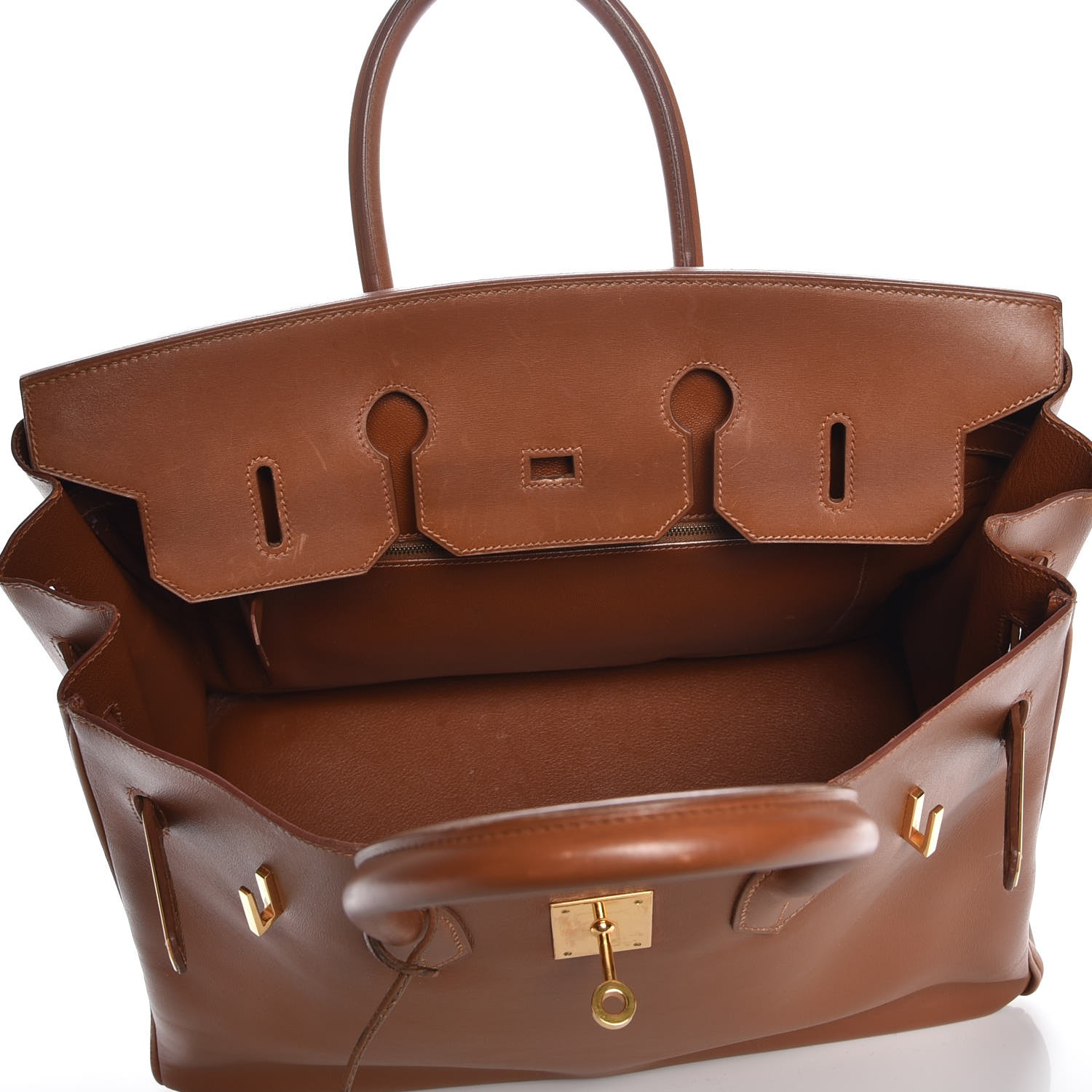 HERMES Box Birkin 35 Noisette 227262