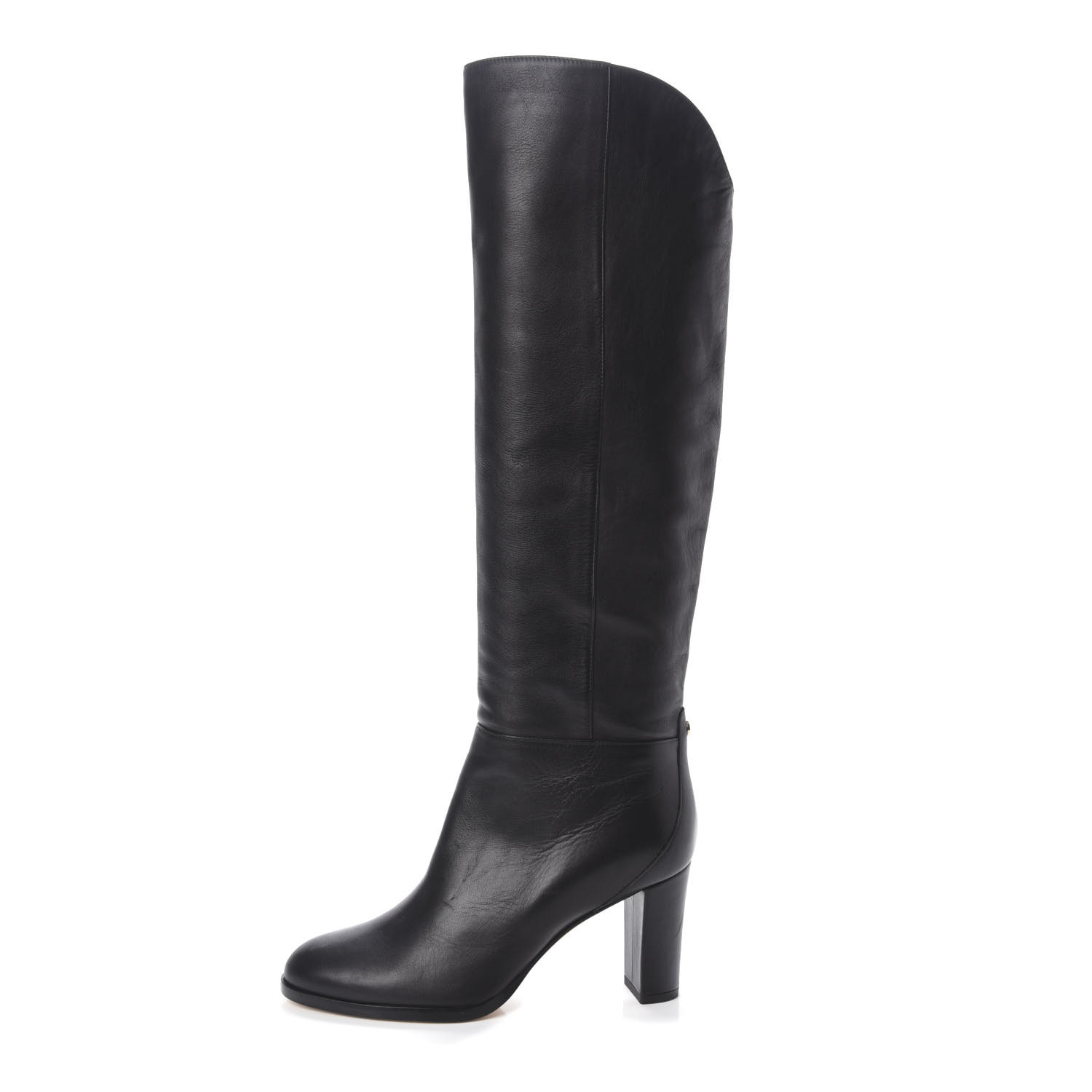 jimmy choo black knee high boots