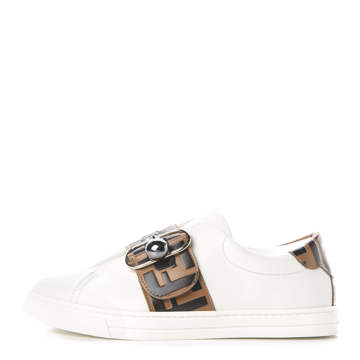 fendi logo slip on sneakers