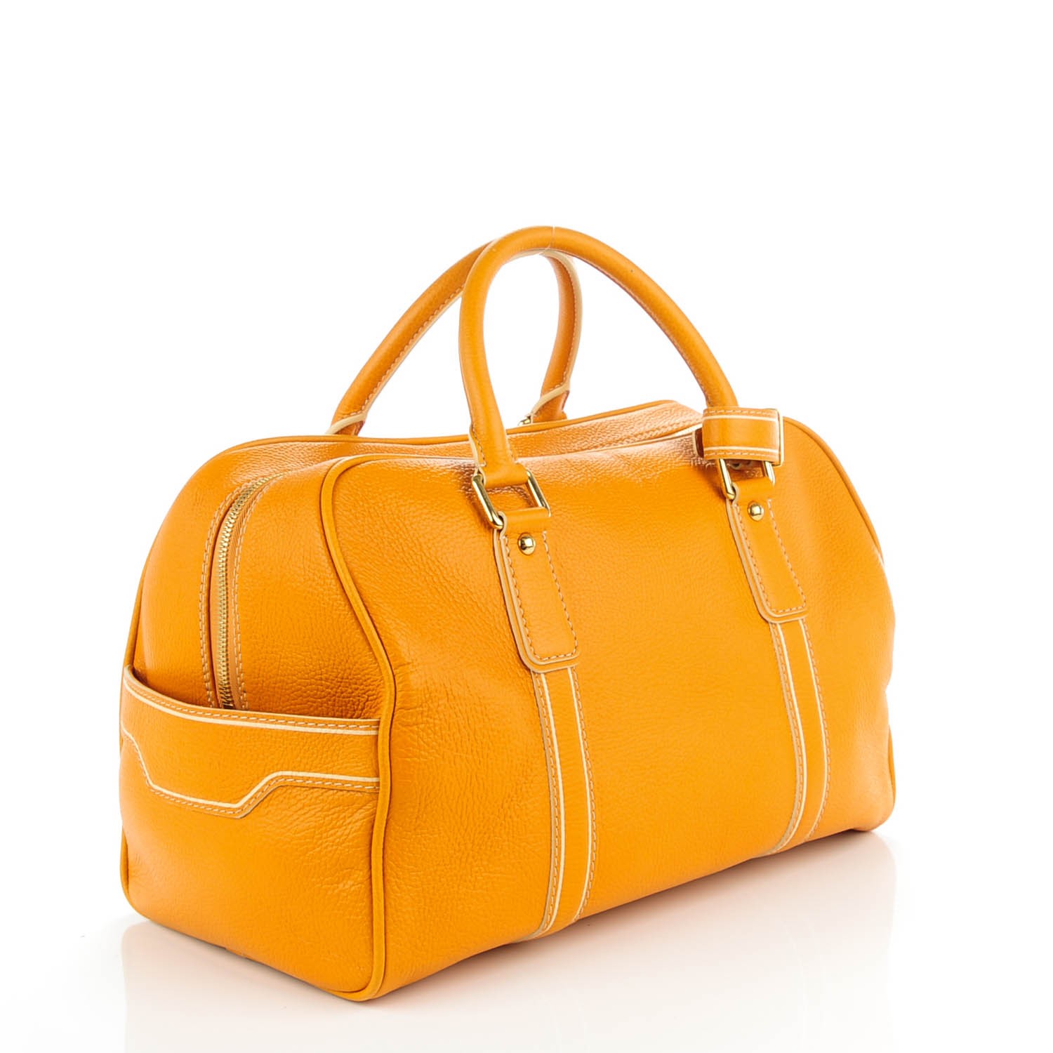 LOUIS VUITTON Tobago Leather Carryall Yellow 134547 | FASHIONPHILE