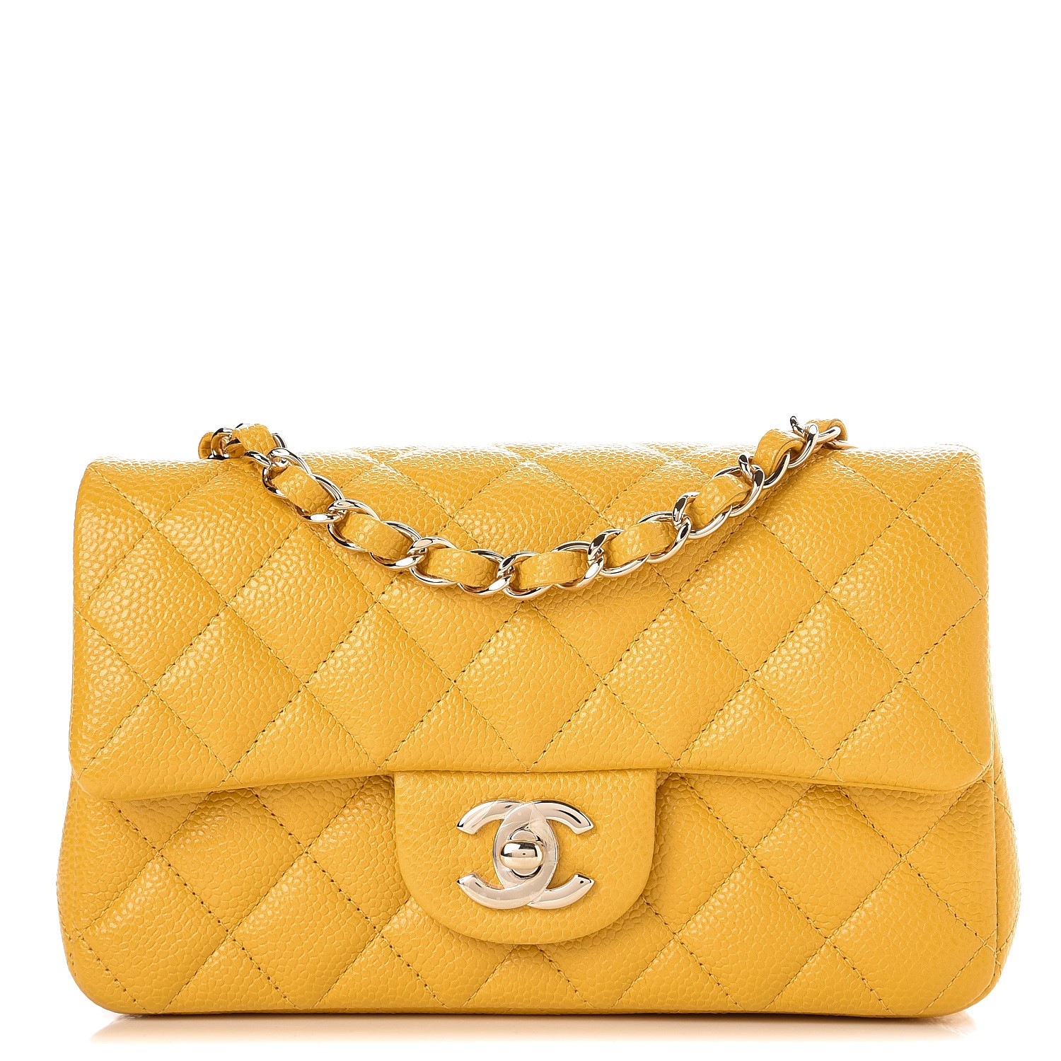 chanel mini yellow